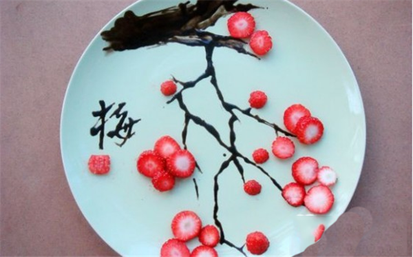 中秋节创意水果拼盘图片